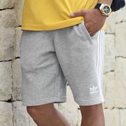 De gros 🎉 Short Jogging Bandes Brodées 3 Stripes DH5803 Gris Chiné de Adidas Originals 🛒 -Pas Cher adidas Magasin adidas 144993 DH5803 20220707T083351 06