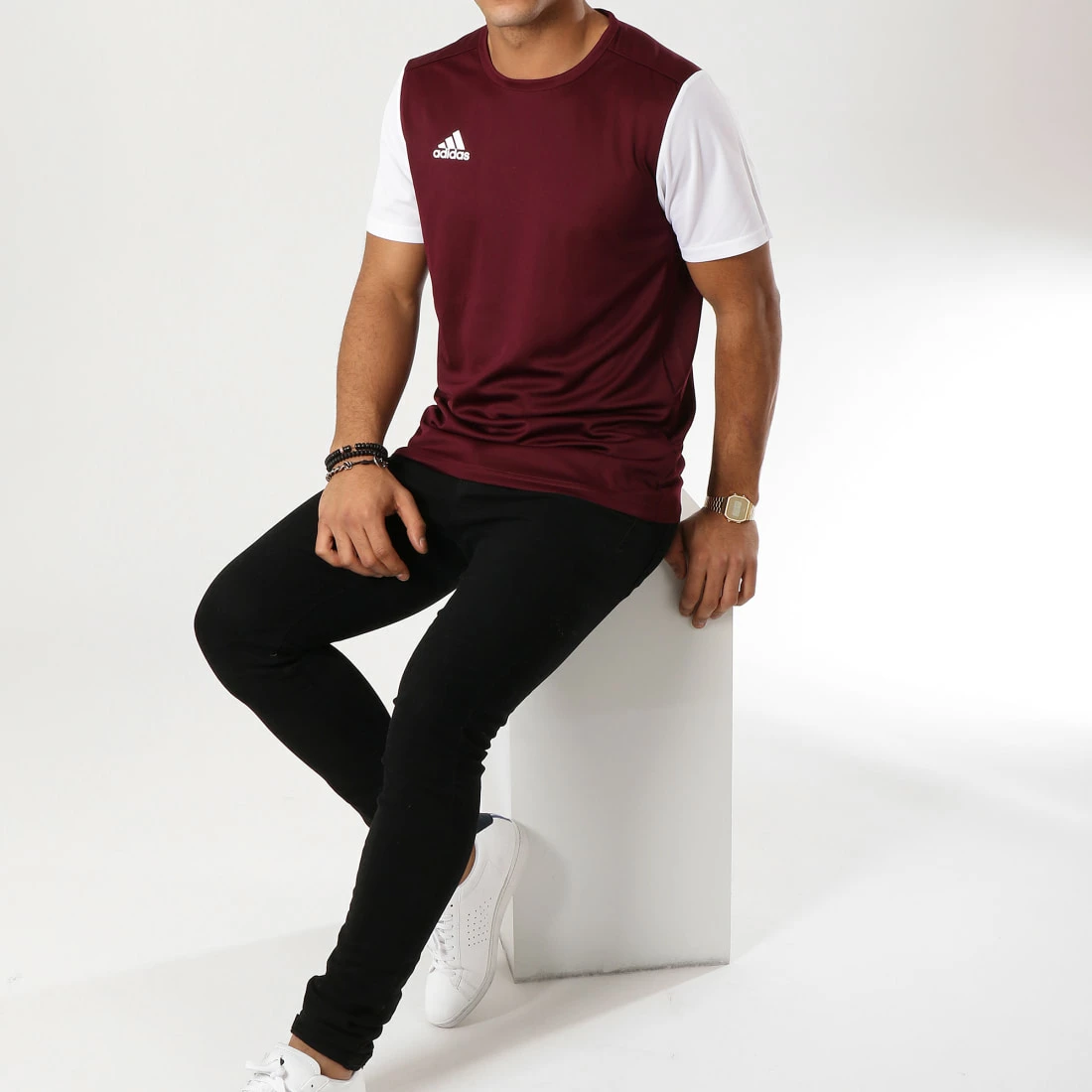 Meilleure affaire 🎁 Tee 👚 Shirt De Sport Estro 19 Jersey DP3239 Bordeaux de Adidas Performance ⭐ 4 Meilleure affaire 🎁 Tee 👚 Shirt De Sport Estro 19 Jersey DP3239 Bordeaux de Adidas Performance ⭐ – Image 2