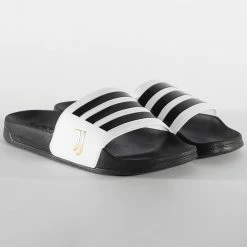 Grosses soldes 🛒 Claquettes Adilette Shower FW7075 Juventus Noir Blanc de Adidas Performance ✔️