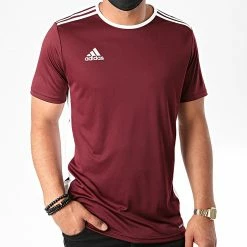 Nouveau 💯 Tee 👚 Shirt A Bandes Entrada 18 CD8430 Bordeaux de Adidas Performance ❤️ -Pas Cher adidas Magasin adidas 224572 CD8430 20200708T132922 03