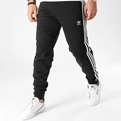 Offres 🥰 Pantalon Jogging A Bandes GN3458 Noir de Adidas Originals 🛒