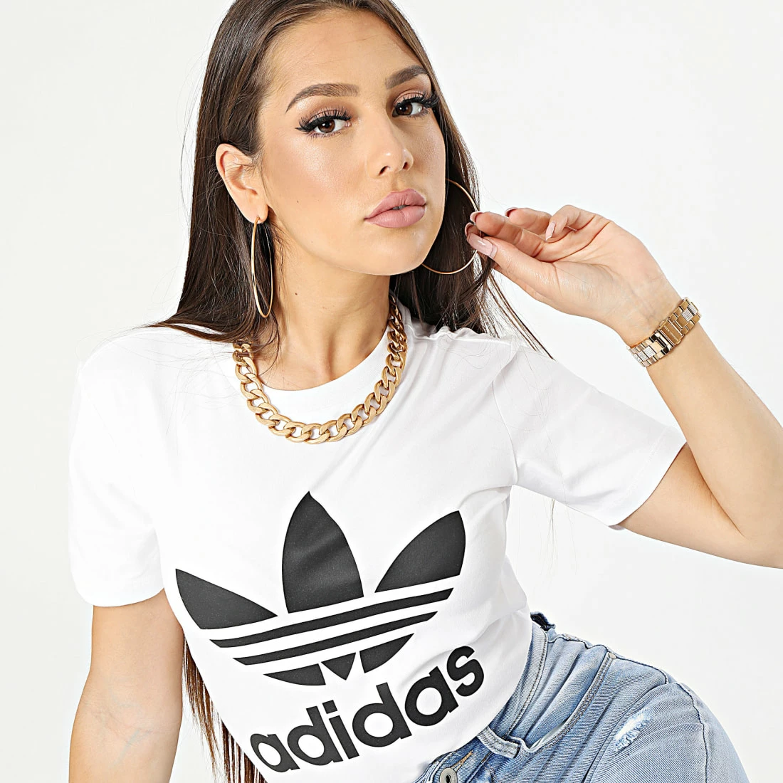Meilleure affaire 🎁 Tee 👕 Shirt Femme Trefoil GN2899 Blanc de adidas 🔔 4 Meilleure affaire 🎁 Tee 👕 Shirt Femme Trefoil GN2899 Blanc de adidas 🔔 – Image 2