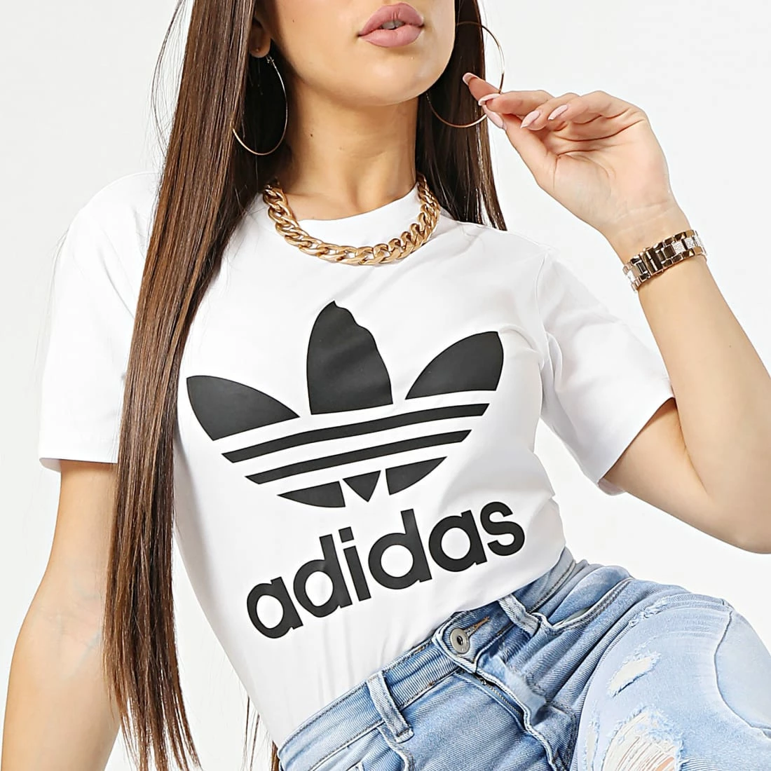 Meilleure affaire 🎁 Tee 👕 Shirt Femme Trefoil GN2899 Blanc de adidas 🔔 3 Meilleure affaire 🎁 Tee 👕 Shirt Femme Trefoil GN2899 Blanc de adidas 🔔