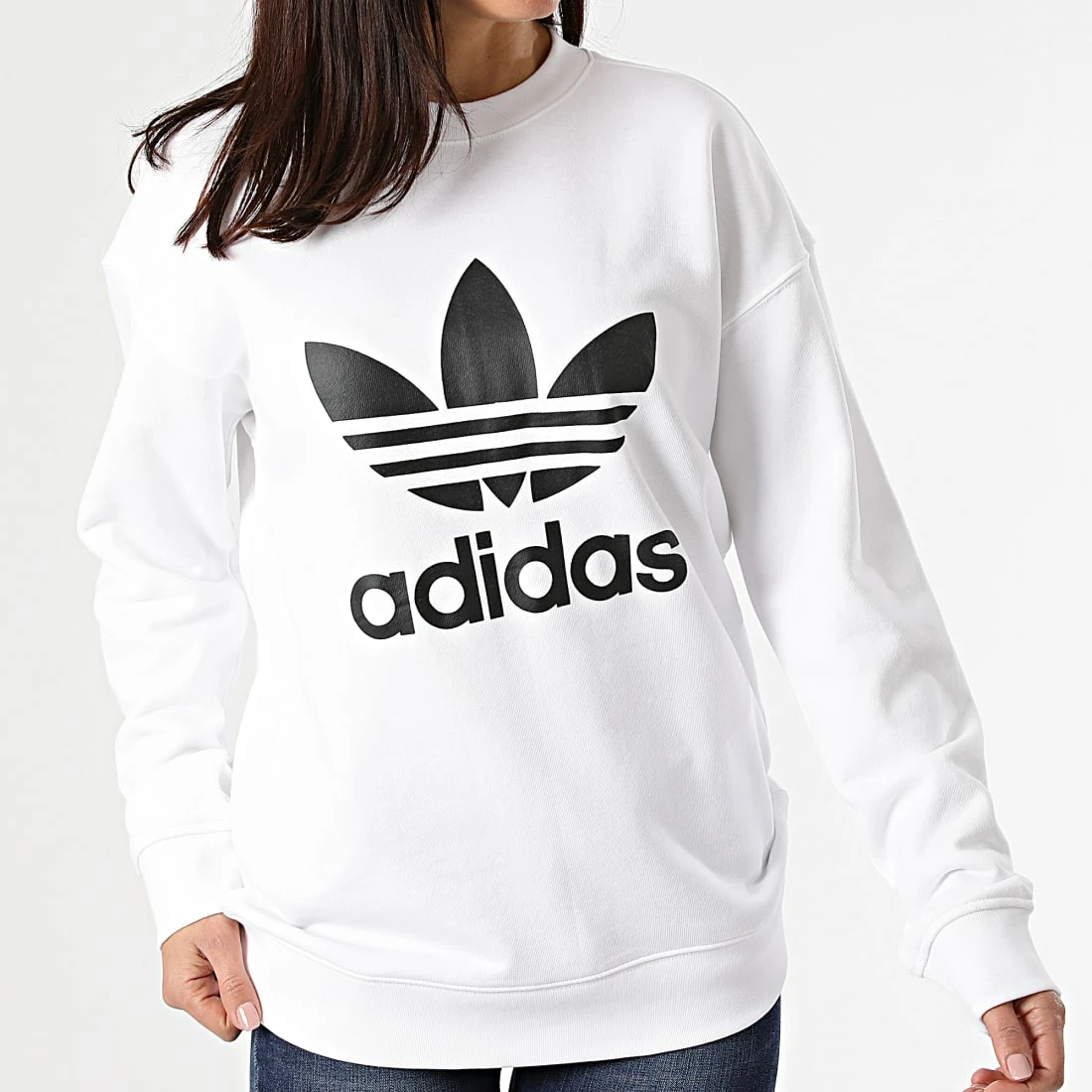 Remise 🧨 Sweat Crewneck Femme GN2961 Blanc de Adidas Originals 🌟 7 Remise 🧨 Sweat Crewneck Femme GN2961 Blanc de Adidas Originals 🌟 – Image 5