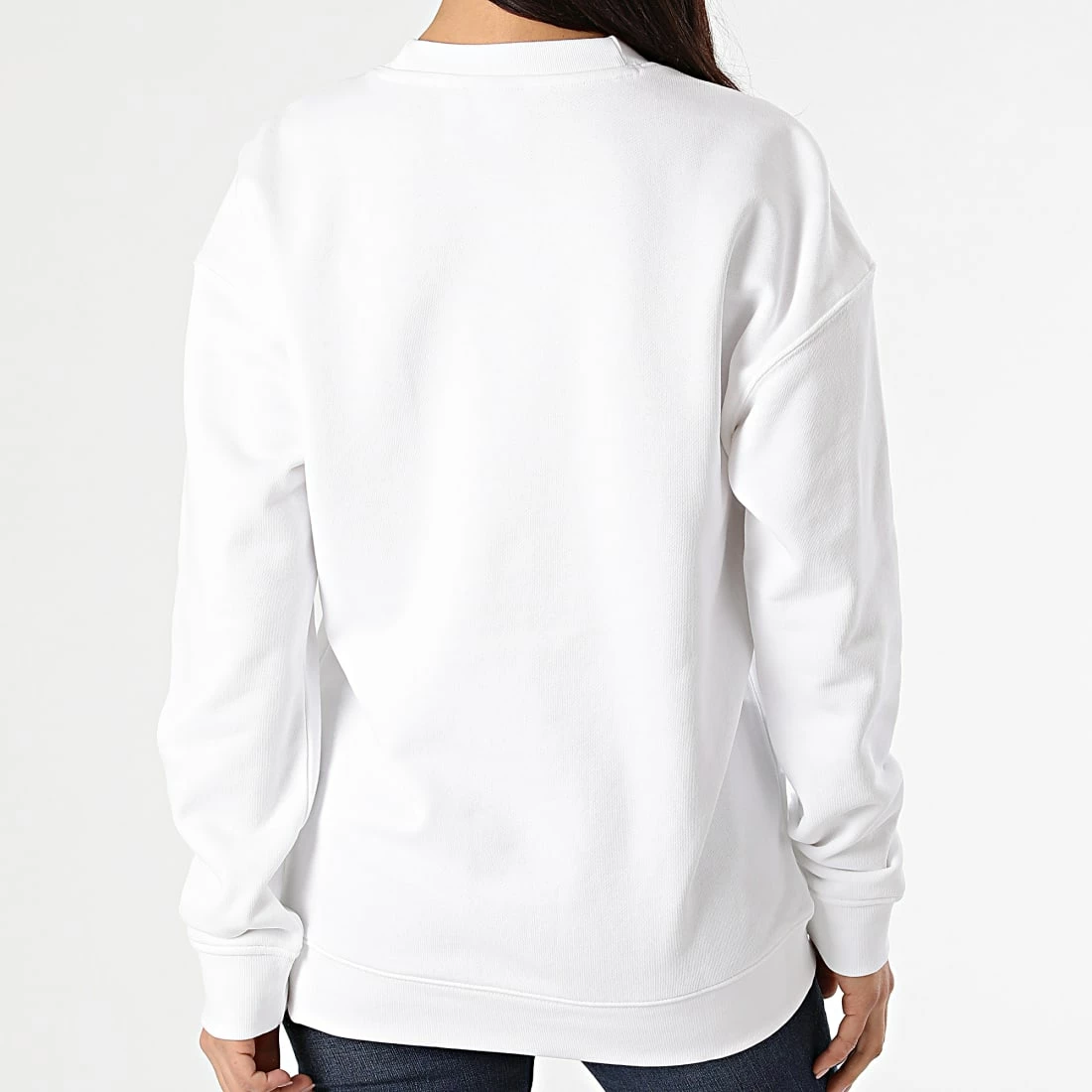 Remise 🧨 Sweat Crewneck Femme GN2961 Blanc de Adidas Originals 🌟 8 Remise 🧨 Sweat Crewneck Femme GN2961 Blanc de Adidas Originals 🌟 – Image 6