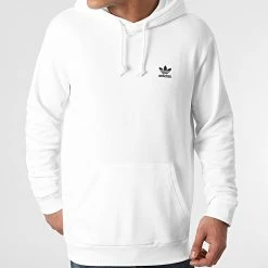 Vente flash ✨ Sweat Capuche Essential GP0931 Blanc de Adidas Originals 😀