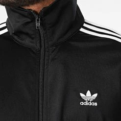Grosses soldes 😀 Veste Zippée A Bandes Firebird GN3521 Noir de Adidas Originals 😍 -Pas Cher adidas Magasin adidas 246363 GN3521 20210113T114946 02
