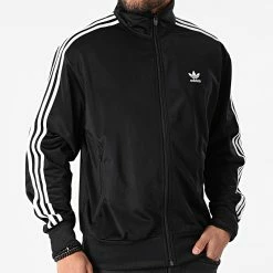 Grosses soldes 😀 Veste Zippée A Bandes Firebird GN3521 Noir de Adidas Originals 😍 -Pas Cher adidas Magasin adidas 246363 GN3521 20210113T114951 05