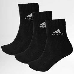 Bon marché 👏 Lot De 3 Paires De Chaussettes DZ9357 Noir de Adidas Performance 🔥