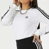De gros 🌟 Tee 👚 Shirt Manches Longues Femme A Bandes Adicolor GT4261 Blanc de Adidas Originals 🌟 -Pas Cher adidas Magasin adidas 247531 GT4261 20210324T094605 01