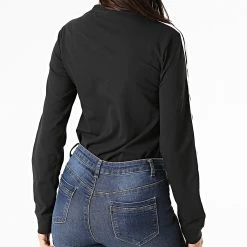 Meilleure affaire 🎁 Tee 👚 Shirt Manches Longues Femme A Bandes 3 Stripes GN2911 Noir de Adidas Originals 🥰 -Pas Cher adidas Magasin adidas 248839 GN2911 20210302T085359 06