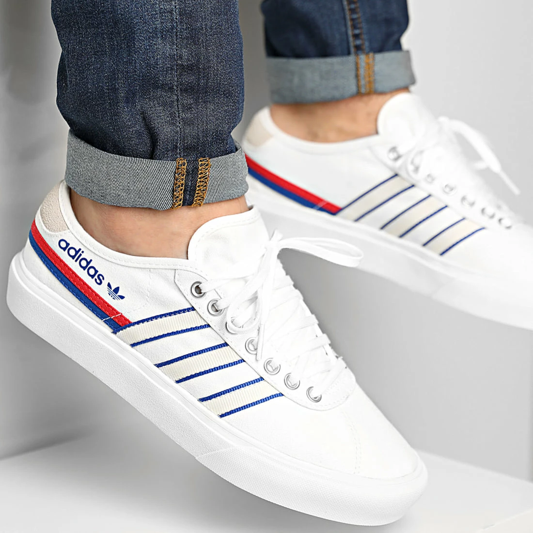 Top 10 🥰 Baskets Delpala FV0639 Footwear White Scarlet Royal Blue de Adidas Originals 💯 3 Top 10 🥰 Baskets Delpala FV0639 Footwear White Scarlet Royal Blue de Adidas Originals 💯