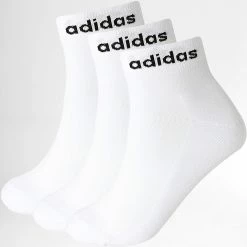 Budget 🧨 Lot De 3 Paires De Chaussettes Ankle GE1381 Blanc de adidas 👏
