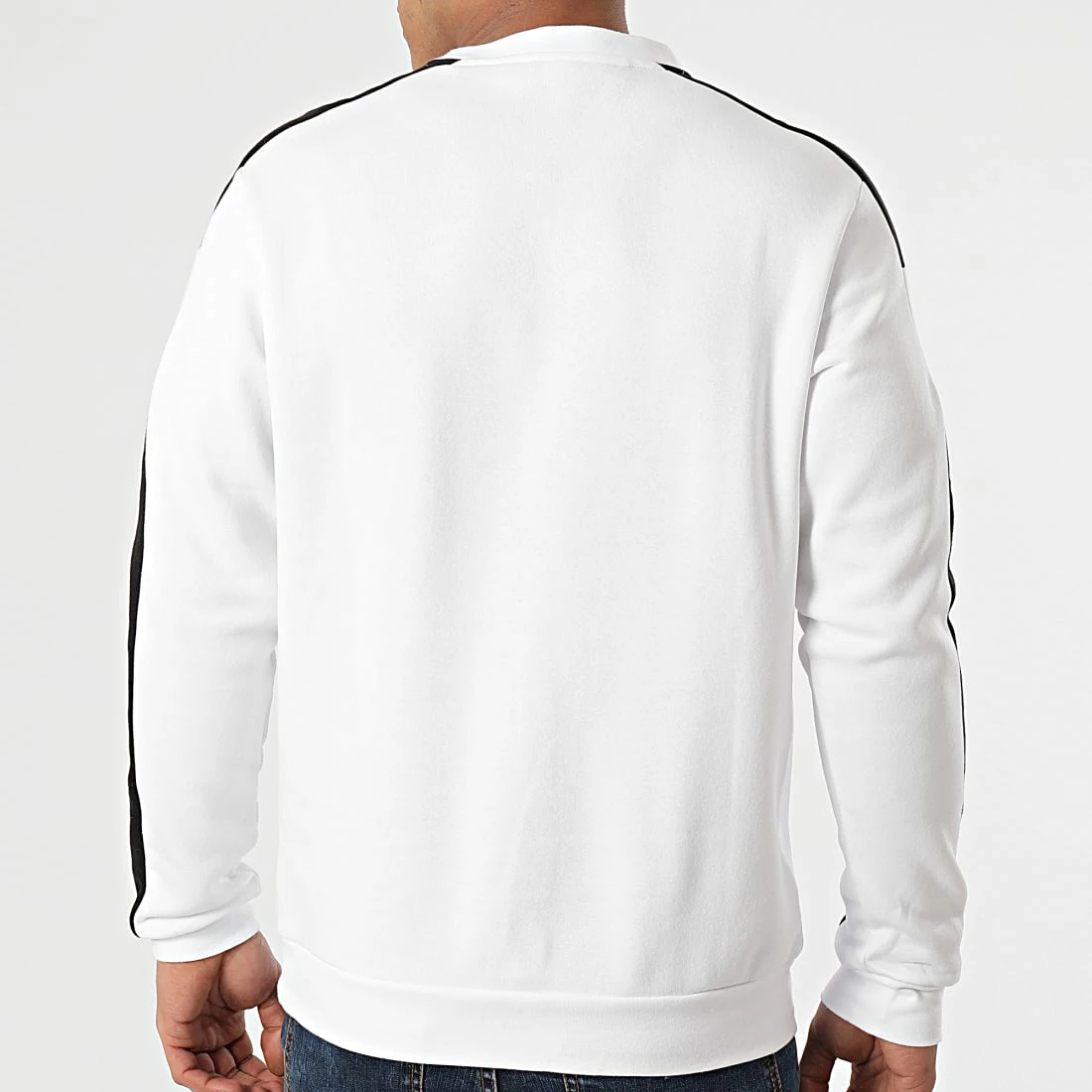 Promo 👏 Sweat Crewneck A Bandes SQ21 GT6641 Blanc de Adidas Performance ⭐ 8 Promo 👏 Sweat Crewneck A Bandes SQ21 GT6641 Blanc de Adidas Performance ⭐ – Image 6