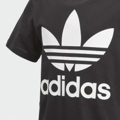 De gros ⌛ Tee 👚 Shirt Enfant Trefoil DV2905 Noir de Adidas Originals 🤩 -Pas Cher adidas Magasin adidas 260413 DV2905 20210412T145919 02
