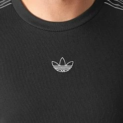 De gros 🌟 Tee 👚 Shirt A Bandes 3 Stripes GN2417 Noir de Adidas Originals 😀 -Pas Cher adidas Magasin adidas 261494 GN2417 20210412T074004 02