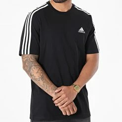 Nouveau 💯 Tee 👕 Shirt A Bandes 3 Stripes GL3732 Noir de Adidas Performance ✔️ 10 Nouveau 💯 Tee 👕 Shirt A Bandes 3 Stripes GL3732 Noir de Adidas Performance ✔️ -Pas Cher adidas Magasin adidas 267368 GL3732 20210528T153920 03