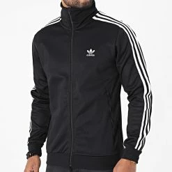 Grosses soldes ✨ Veste Zippée A Bandes Beckenbauer H09112 Noir de Adidas Originals 👏