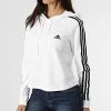 Budget 🤩 Sweat Capuche Femme A Bandes 3 Stripes GM5574 Ecru de Adidas Performance 🛒