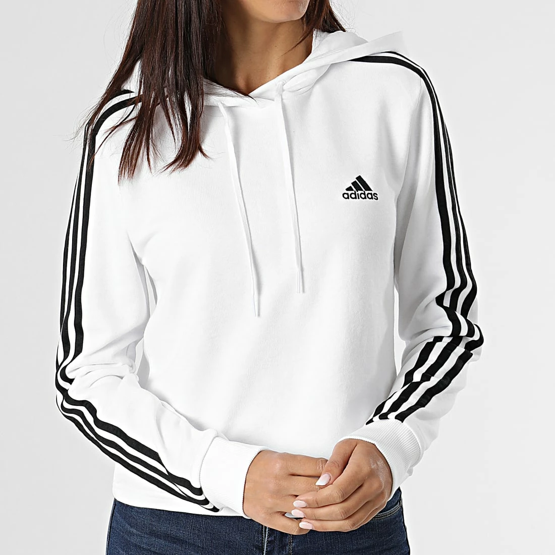 Budget 🤩 Sweat Capuche Femme A Bandes 3 Stripes GM5574 Ecru de Adidas Performance 🛒 5 Budget 🤩 Sweat Capuche Femme A Bandes 3 Stripes GM5574 Ecru de Adidas Performance 🛒 – Image 3