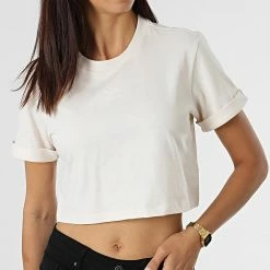 Sortie ⭐ Tee 👚 Shirt Crop Femme H37880 Beige de Adidas Originals 😀 -Pas Cher adidas Magasin adidas 267523 H37880 20210603T122947 03