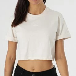 Sortie ⭐ Tee 👚 Shirt Crop Femme H37880 Beige de Adidas Originals 😀 -Pas Cher adidas Magasin adidas 267523 H37880 20210603T122952 05