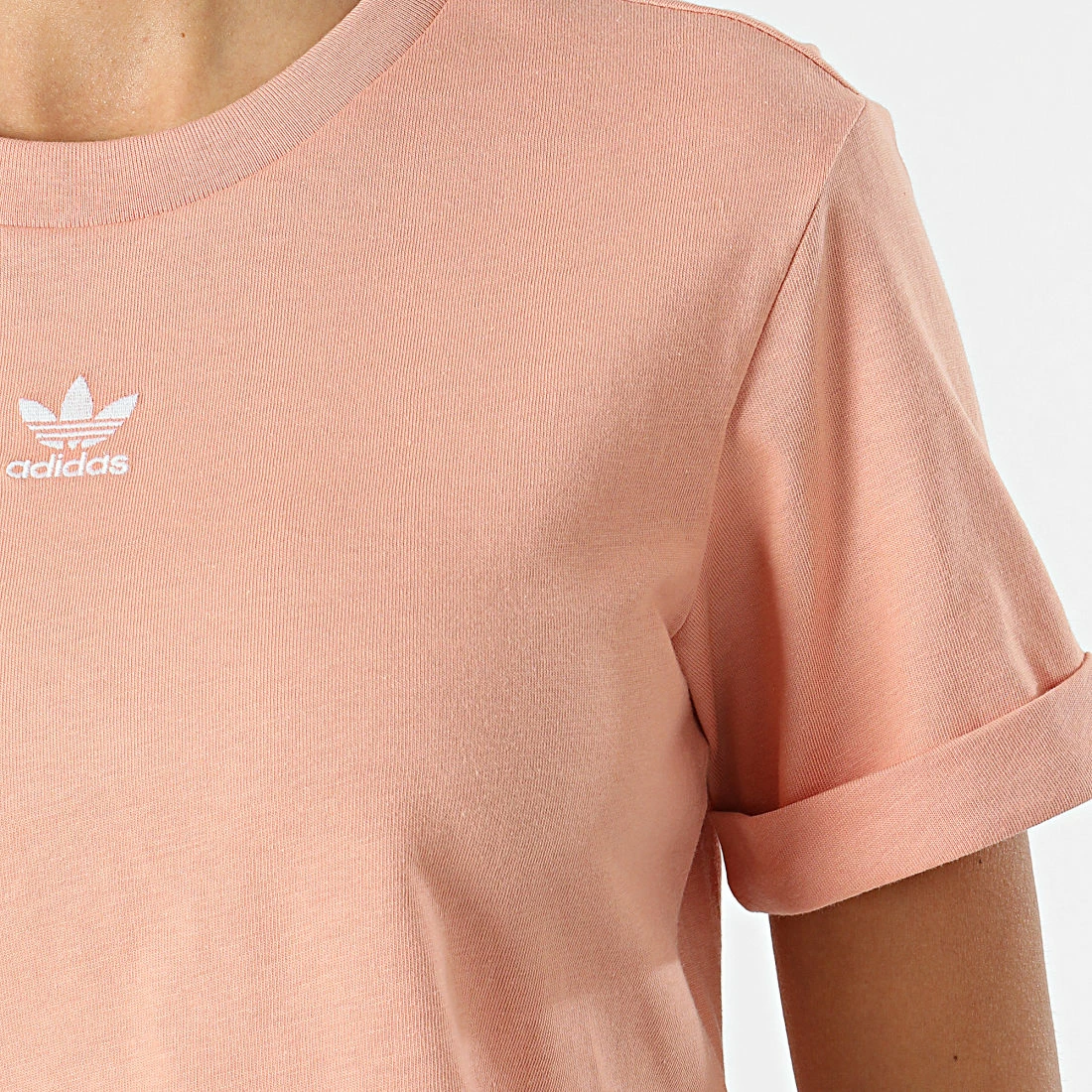 Offres 😍 Tee 👚 Shirt Crop Femme H37883 Saumon de Adidas Originals 🧨 6 Offres 😍 Tee 👚 Shirt Crop Femme H37883 Saumon de Adidas Originals 🧨 – Image 4