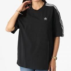 Les meilleures critiques de 🌟 Tee 👕 Shirt Oversize Femme A Bandes H37811 Noir de Adidas Originals 🤩 -Pas Cher adidas Magasin adidas 268240 H37811 20210611T115108 03
