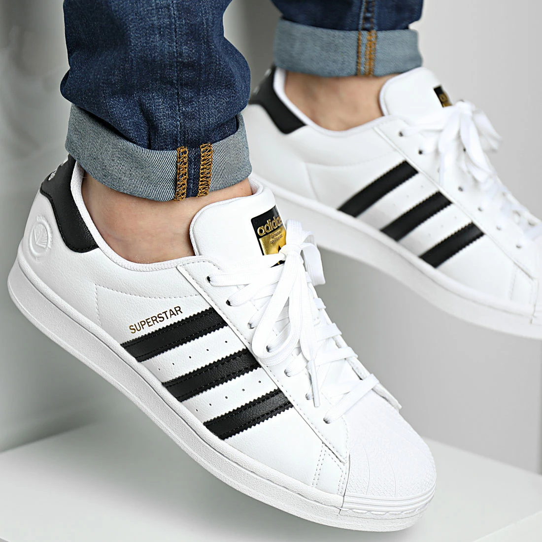 Meilleure vente ✔️ Baskets Superstar Vegan FW2295 Cloud White Core Black Green de Adidas Originals ⭐ 3 Meilleure vente ✔️ Baskets Superstar Vegan FW2295 Cloud White Core Black Green de Adidas Originals ⭐