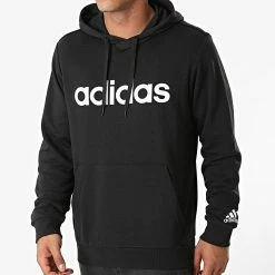 Acheter ⭐ Sweat Capuche Essentials French Terry Linear Logo GK9064 Noir de Adidas Performance 😉