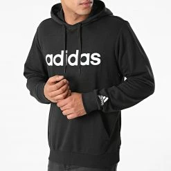 Acheter ⭐ Sweat Capuche Essentials French Terry Linear Logo GK9064 Noir de Adidas Performance 😉 -Pas Cher adidas Magasin adidas 268651 GK9064 20210603T155252 05