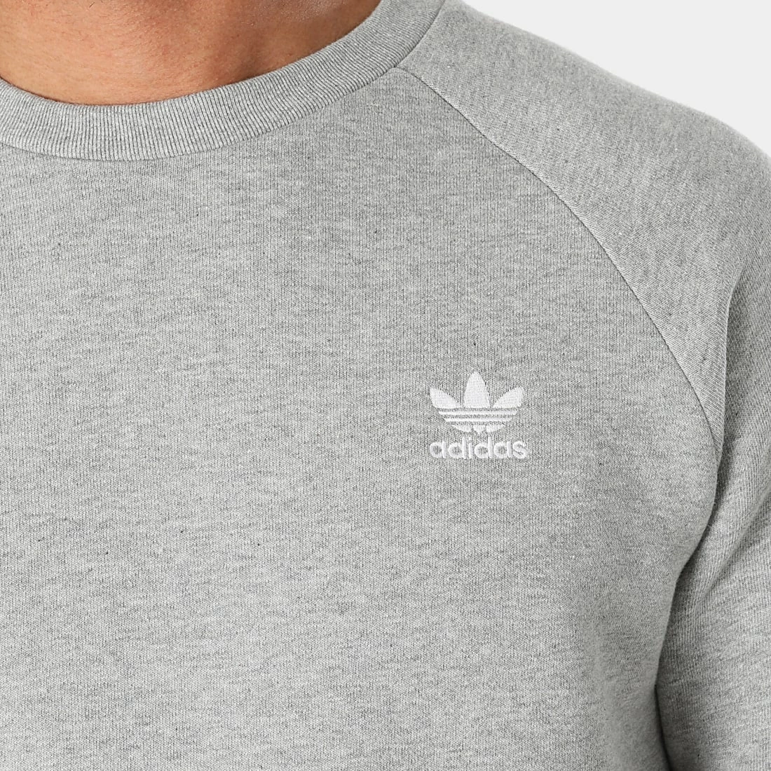 Vente flash ✨ Sweat Crewneck Essential H34644 Gris Chiné de Adidas Originals 😉 4 Vente flash ✨ Sweat Crewneck Essential H34644 Gris Chiné de Adidas Originals 😉 – Image 2