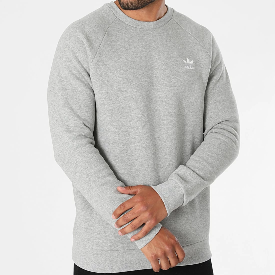 Vente flash ✨ Sweat Crewneck Essential H34644 Gris Chiné de Adidas Originals 😉 5 Vente flash ✨ Sweat Crewneck Essential H34644 Gris Chiné de Adidas Originals 😉 – Image 3