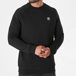 Vente flash 😍 Sweat Crewneck Essential H34645 Noir de Adidas Originals ⭐ -Pas Cher adidas Magasin adidas 269454 H34645 20210609T161705 03