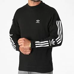 Top 10 👏 Sweat Crewneck A Bandes Lock Up H41315 Noir de Adidas Originals 🛒 -Pas Cher adidas Magasin adidas 269460 H41315 20210609T114600 03