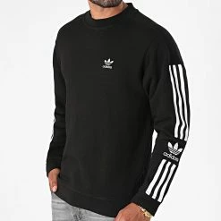 Top 10 👏 Sweat Crewneck A Bandes Lock Up H41315 Noir de Adidas Originals 🛒 -Pas Cher adidas Magasin adidas 269460 H41315 20210609T114602 04
