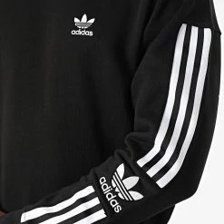 Top 10 👏 Sweat Crewneck A Bandes Lock Up H41315 Noir de Adidas Originals 🛒 -Pas Cher adidas Magasin adidas 269460 H41315 20210609T114604 05