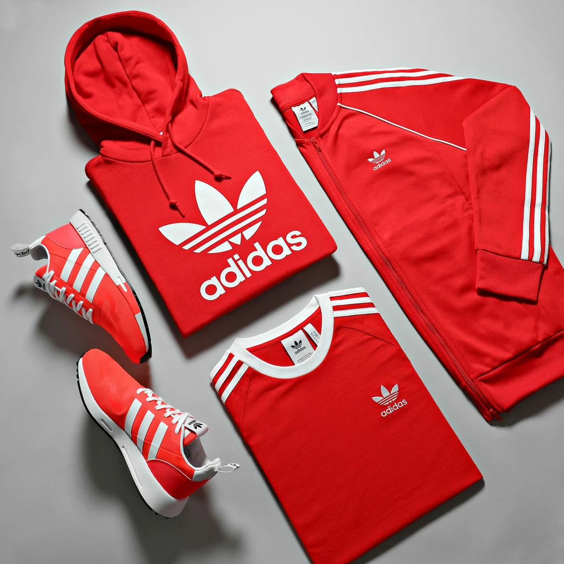 Remise 😉 Sweat Capuche Trefoil H06668 Rouge de Adidas Originals 🎉 9 Remise 😉 Sweat Capuche Trefoil H06668 Rouge de Adidas Originals 🎉 – Image 7