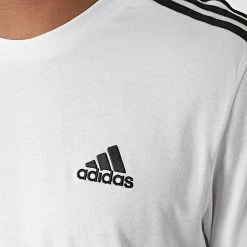 Coupon 👏 Tee 👚 Shirt A Bandes 3 Stripes GL3733 Blanc de Adidas Performance 💯 -Pas Cher adidas Magasin adidas 269777 GL3733 20210609T164503 02