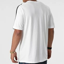 Coupon 👏 Tee 👚 Shirt A Bandes 3 Stripes GL3733 Blanc de Adidas Performance 💯 -Pas Cher adidas Magasin adidas 269777 GL3733 20210609T164518 06