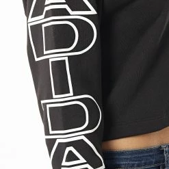 Remise ✨ Sweat Capuche Femme Crop H15775 Noir de Adidas Originals ⌛ -Pas Cher adidas Magasin adidas 269979 H15775 20210621T101941 04