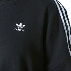 Le moins cher 👏 Sweat Capuche Femme A Bandes H37812 Noir de Adidas Originals 😍 -Pas Cher adidas Magasin adidas 270023 H37812 20210621T101731 02