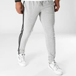 De gros 🎉 Pantalon Jogging A Bandes GK8998 Gris Chiné de Adidas Performance 🎁 -Pas Cher adidas Magasin adidas 271120 GK8998 20210623T152318 03