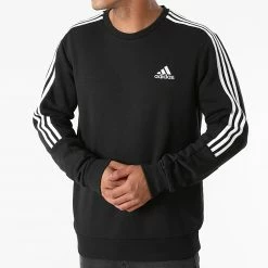 Le moins cher ✔️ Sweat Crewneck A Bandes GK9579 Noir de Adidas Performance 💯 10 Le moins cher ✔️ Sweat Crewneck A Bandes GK9579 Noir de Adidas Performance 💯 -Pas Cher adidas Magasin adidas 271128 GK9579 20210624T161553 03