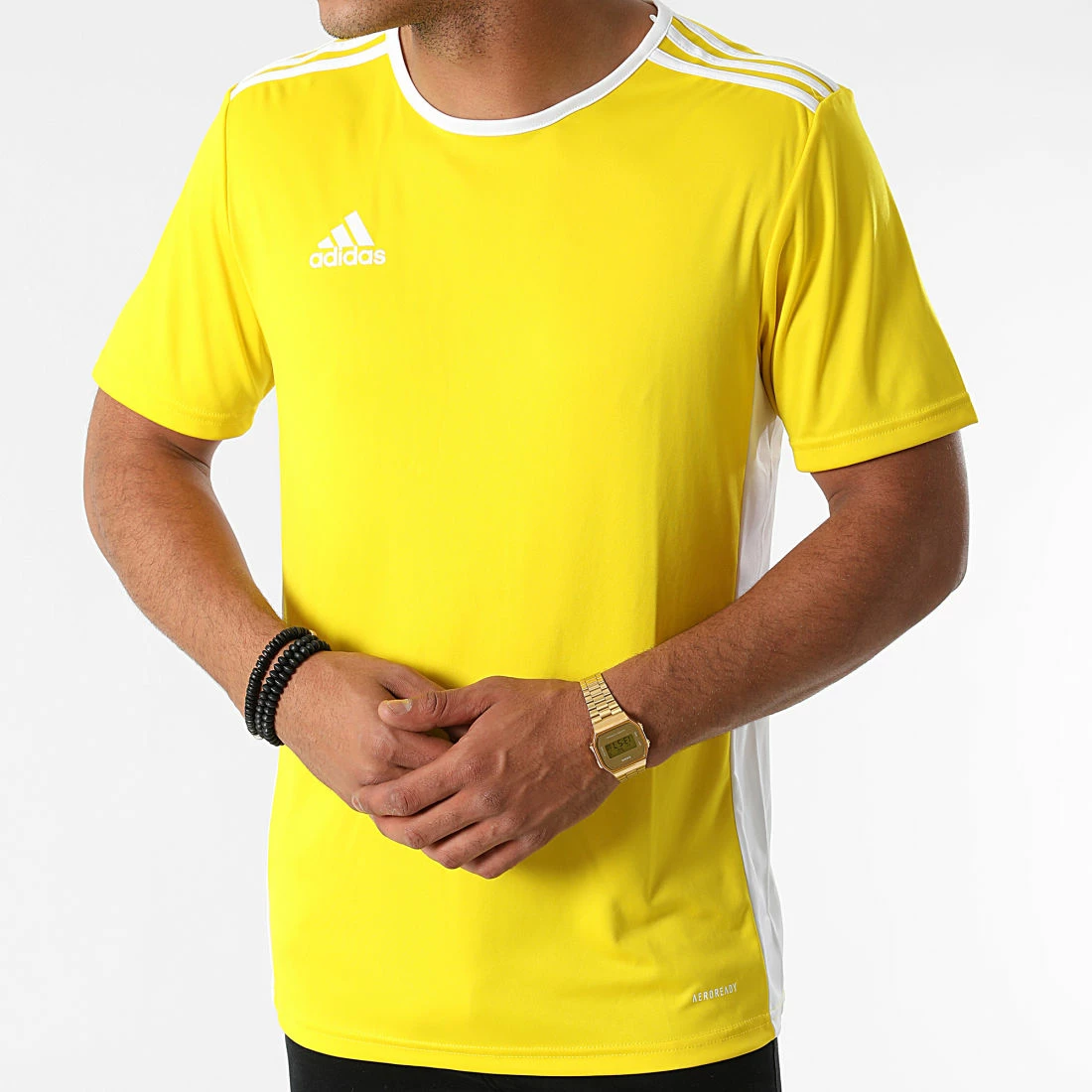 Acheter 😀 Tee 👚 Shirt A Bandes Entrada 18 CD8390 Jaune de Adidas Performance 🧨 5 Acheter 😀 Tee 👚 Shirt A Bandes Entrada 18 CD8390 Jaune de Adidas Performance 🧨 – Image 3