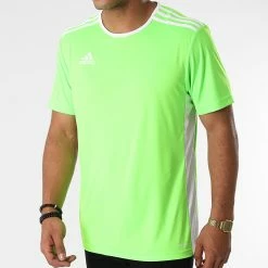 Acheter 🤩 Tee 👕 Shirt A Bandes Entrada 18 CE9758 Vert de Adidas Performance 🤩