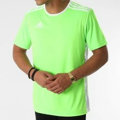Acheter 🤩 Tee 👕 Shirt A Bandes Entrada 18 CE9758 Vert de Adidas Performance 🤩 -Pas Cher adidas Magasin adidas 271219 CE9758 20210625T155702 03