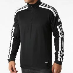 Meilleure vente 😀 Sweat Quart de Zip Bandes Squad 21 GK9562 Noir de Adidas Performance 👏