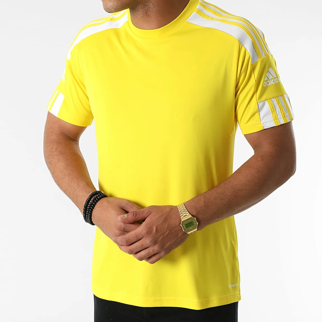 Acheter 😀 Tee 👚 Shirt A Bandes Squad 21 GN5728 Jaune de Adidas Performance 🤩 5 Acheter 😀 Tee 👚 Shirt A Bandes Squad 21 GN5728 Jaune de Adidas Performance 🤩 – Image 3