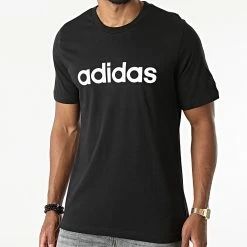 De gros ❤️ Tee 👕 Shirt Linear Logo GL0058 Noir de adidas 🥰